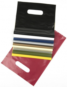 Coloured PolyThene (LDPE) Punched Handle Carrier Bags