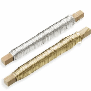 Metallic Wire On Wooden Stick - 50m x 0.05mm